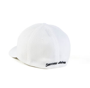 A white hat with the words " success always ".