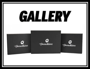 Three black boxes with the word " gallery " in front of them.